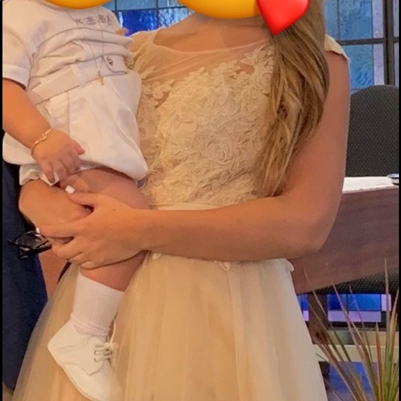 Elegant dress color champagne - Picture 4 of 5